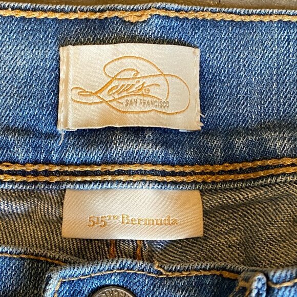 Levi's 515 Bermuda Denim Shorts Women's Sz 4 Blue #27X - Picture 10 of 13